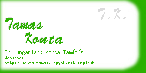 tamas konta business card